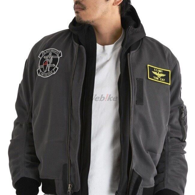 HOUSTON（ヒューストン） MA-1 BLACK KNIGHTS MESH M／C JAC サイズ