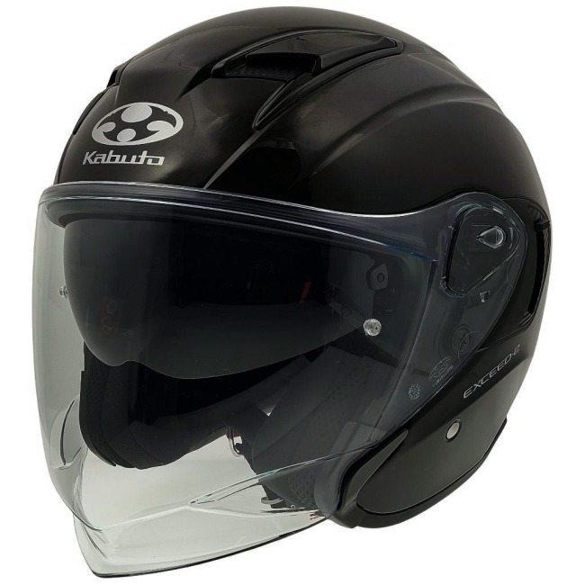 新品 未使用 kabuto EXCEED ジェット Lサイズ ブラックメタリック