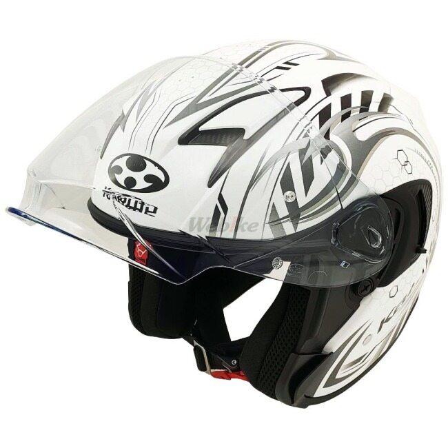 OGK KABUTO オージーケーカブト EXCEED2 CYBER [エクシード2 サイバー パールホワイトブラック] ヘルメット サイズ：M(57-58cm) ジェットヘルメット | OGK Kabuto | 11