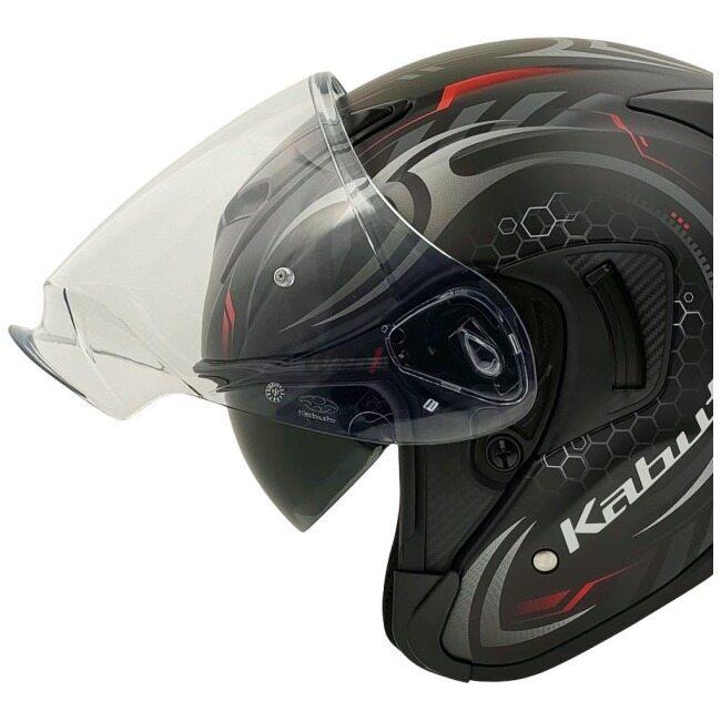 OGK KABUTO オージーケーカブト EXCEED2 CYBER [エクシード2 サイバー フラットブラックレッド] ヘルメット サイズ：M(57-58cm) ジェットヘルメット | OGK Kabuto | 08