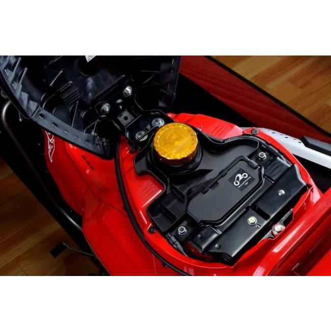 ダックス125 ST125フューエルタンクキャップ ブラックアルマイト 楽天