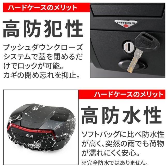 GiVi リアボックス GIVI（ジビ） リアボックス モノキー MAXIA5シリーズ V58NNB トップ
