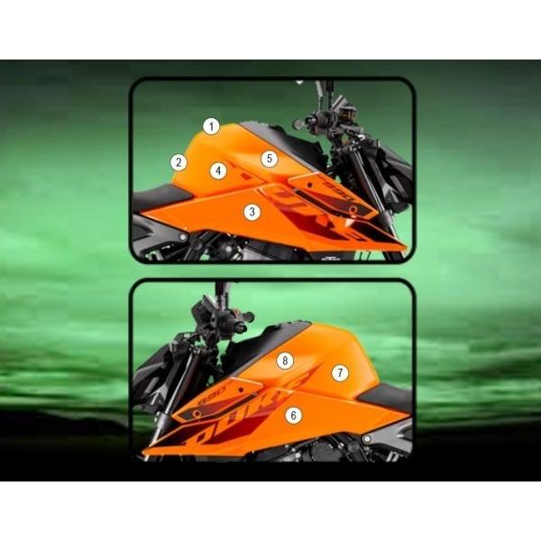 EAZI-GUARD イージーガード PPF FULL TANK PROTECTION カラー：グロスサーフェス (艶あり) 990 Duke KTM プロテクションフィルム・保護フィルム 外装 | ブランド登録なし