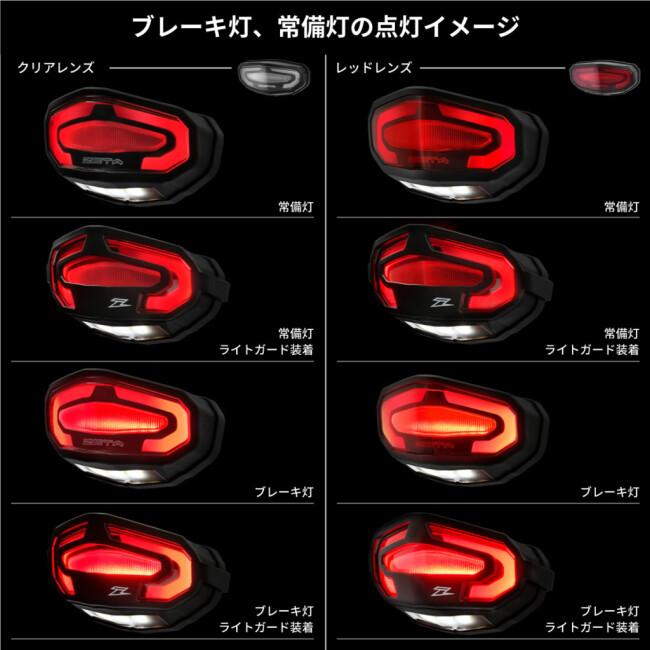 ZETA ジータ LED ライン テールライトCRF250L／RALLY'21- レンズカラー