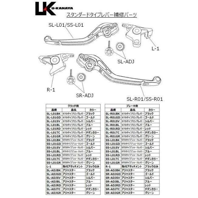 U-KANAYA ユーカナヤ 【補修パーツ】スタンダードタイプ用 ロングクラッチレバー カラー：レッド クラッチレバー ハンドル周辺パーツ ハンドル | U-KANAYA | 01