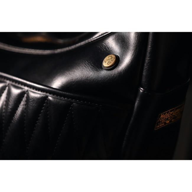 Metalize Productions メタライズプロダクションズ PU Rhombus Grid Half-Moon バッグ Black ショルダーバッグの画像