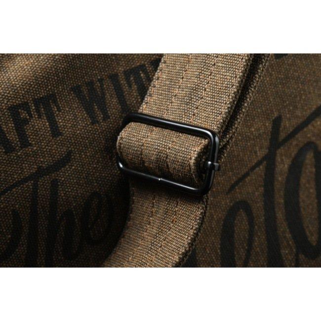 Metalize Productions メタライズプロダクションズ Olden Times Vintage Canvas Newsboy バッグ プリント／ウォッシュブラウン ショルダーバッグの画像
