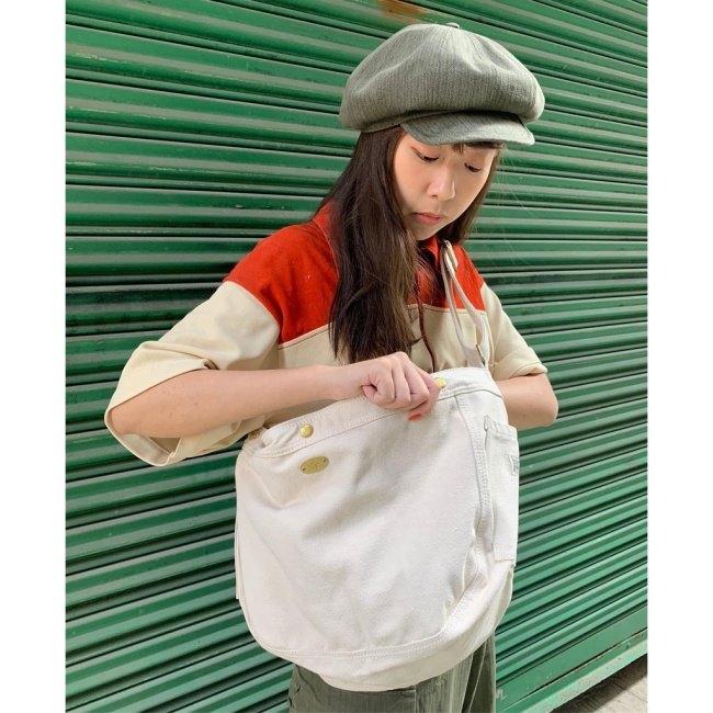 Metalize Productions メタライズプロダクションズ Olden Times Vintage Canvas Newsboy バッグ カラー：Army green ショルダーバッグの画像