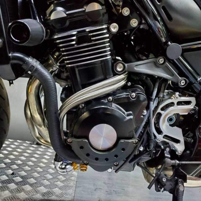 K.S.K ケースケー オイルクーラーキット Side Turn MODEL 後期用 サイドカラー：シルバー / オイルホース：ステンメッシュホース Z900RS KAWASAKI カワサキ