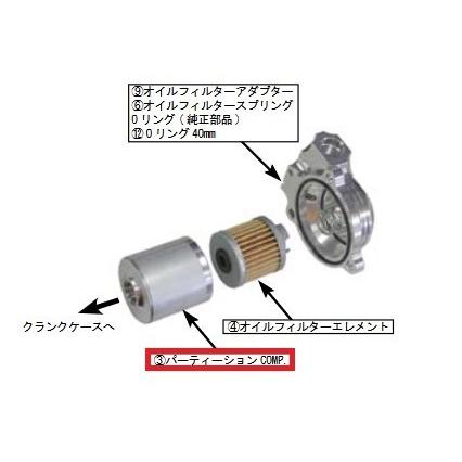 SP武川 SPタケガワ 【補修部品】パーティーションCOMP.／Dトラッカー125 KLX125 D-TRACKER125 KAWASAKI カワサキ オイルクーラー 冷却関連 エンジン | スペシャルパーツ武川 | 02