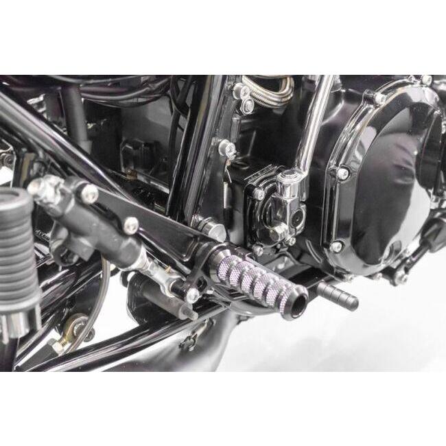 dai'' チタンメガホン MANXタイプとコアーズ　バックステップセット PMC ピーエムシー BILLETバックステップ TYPE-Z カラー：シルバー Z1