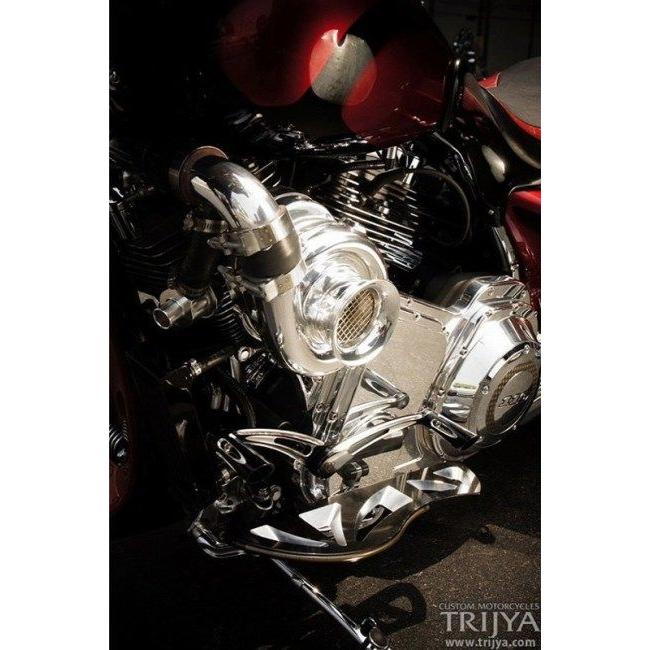 TRIJYA トライジャ フットボード Knight フットボードカラー：ブラック / LEDカラー：ブルー ツーリングモデル HARLEY-DAVIDSON ハーレーダビッドソン ステップ