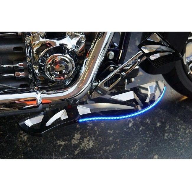 TRIJYA トライジャ フットボード Knight フットボードカラー：ブラック / LEDカラー：ブルー ツーリングモデル HARLEY-DAVIDSON ハーレーダビッドソン ステップ