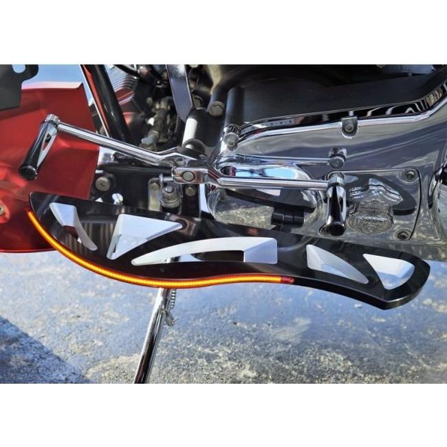 TRIJYA トライジャ フットボード Knight フットボードカラー：ブラック / LEDカラー：ブルー ツーリングモデル HARLEY-DAVIDSON ハーレーダビッドソン ステップ