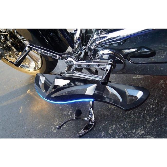 TRIJYA トライジャ フットボード Knight フットボードカラー：ブラック / LEDカラー：ホワイト FLソフテイルモデル HARLEY-DAVIDSON ハーレーダビッドソン