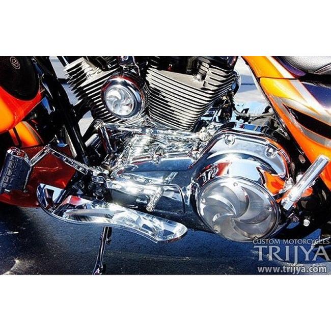 TRIJYA トライジャ フットボード Knight フットボードカラー：ポリッシュ / LEDカラー：アンバー FLソフテイルモデル HARLEY-DAVIDSON ハーレーダビッドソン