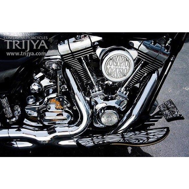 TRIJYA トライジャ フットボード Type02 フットボードカラー：ブラック / LEDカラー：アンバー ツーリングモデル HARLEY-DAVIDSON ハーレーダビッドソン 足回り