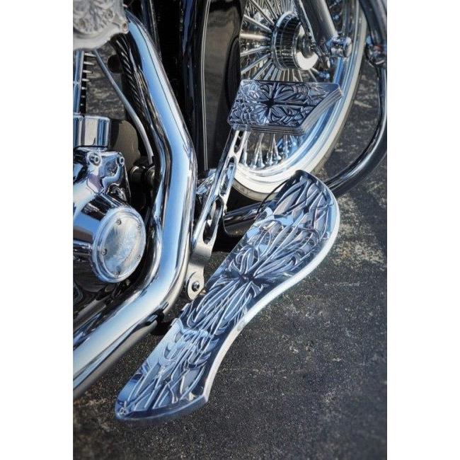 TRIJYA トライジャ フットボード Type02 フットボードカラー：ポリッシュ / LEDカラー：ホワイト ツーリングモデル HARLEY-DAVIDSON ハーレーダビッドソン