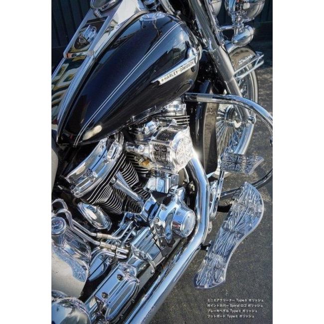 TRIJYA トライジャ フットボード Type02 フットボードカラー：ポリッシュ / LEDカラー：ブルー ツーリングモデル HARLEY-DAVIDSON ハーレーダビッドソン 足回り