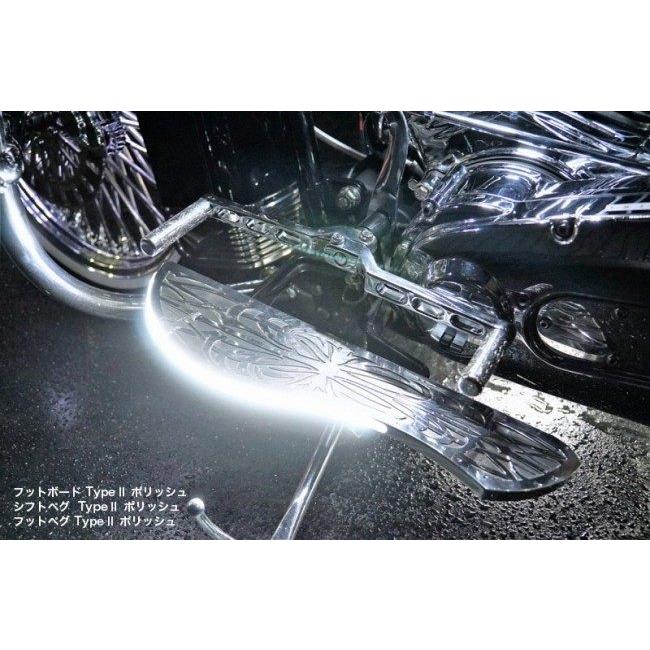 TRIJYA トライジャ フットボード Type02 フットボードカラー：ポリッシュ / LEDカラー：レッド FLD ダイナ スイッチバック フロアボード・ステップボード