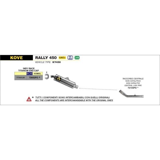 ARROW アロー 中間パイプ 触媒なし RALLY 450 KOVE コーブ エキゾーストパイプ マフラー | アロー | 04