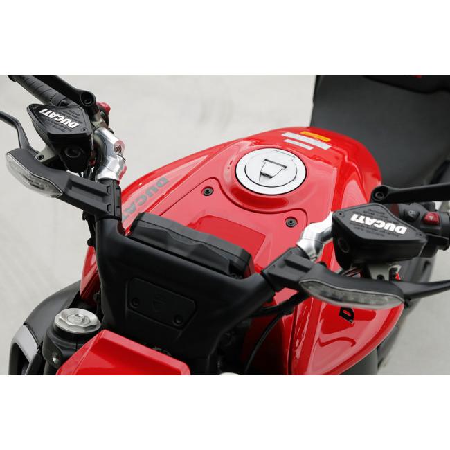 AELLA アエラ アルミ削り出し可変ハンドル(DUCATI DIAVEL V4) スペーサーサイズ：9mm / スペーサーカラー：ポリッシュ ハンドルカラー：ポリッシュ DiavelV4の画像
