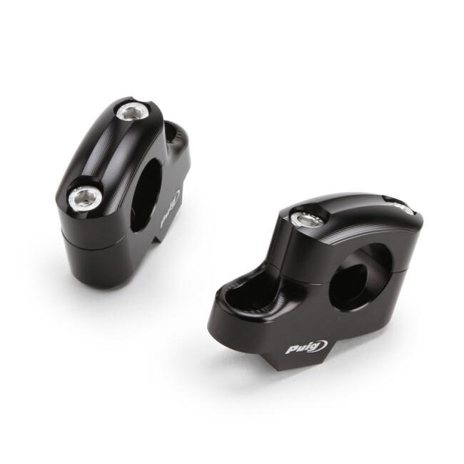 Puig プーチ プルバックライザー (PULLBACK RISERS) カラー：ブラック ハンドルポスト・ハンドルライザー ハンドル周辺パーツ ハンドル
