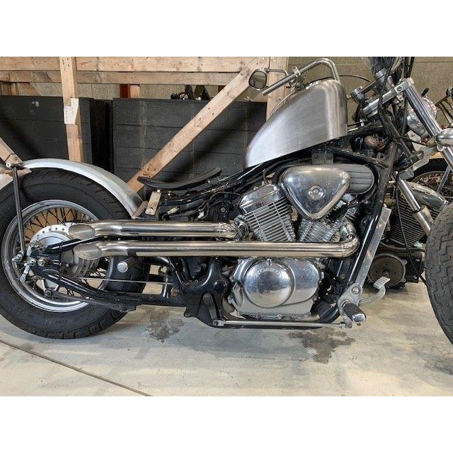 部品屋K&W サイレンサー付き ショットガンマフラー スティード400