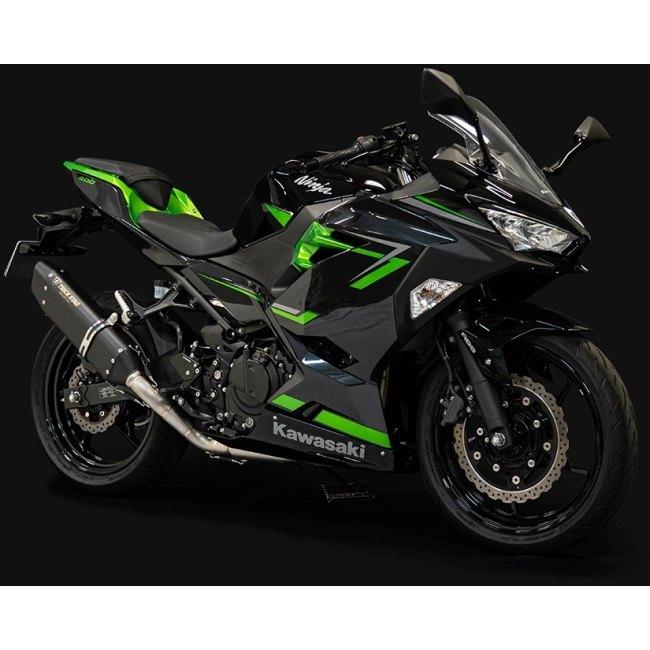 TRICKSTAR トリックスター 政府認証フルエキゾーストマフラーIKAZUCHI タイプ：IKAZUCHIブラックエディション Ninja400 KAWASAKI カワサキ マフラー_1