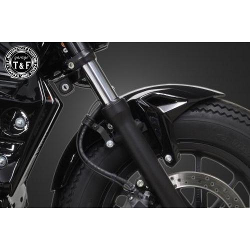 Garage T\u0026F ガレージ コンバットフロントフェンダー カラー：ブラック レブル250 HONDA ホンダ フロントフェンダー フェンダー関連 外装の画像