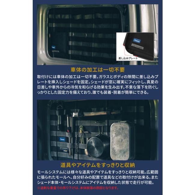 MIGRATRAIL ミグラトレイル モールシステムシェード MIGRATRAIL×CCcoupler コラボレーションモデル タイプ：運転席側用 ジムニー ジムニーシエラ トランポ用品 | ブランド登録なし | 02