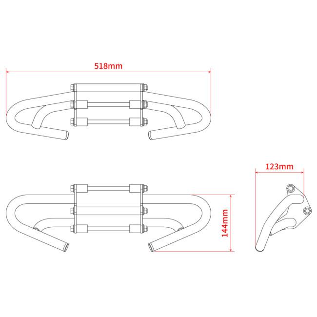 ZETA ジータ パイプエンジンガード CRF250L CRF300L HONDA ホンダ エンジンガード フレーム | ZETA | 07
