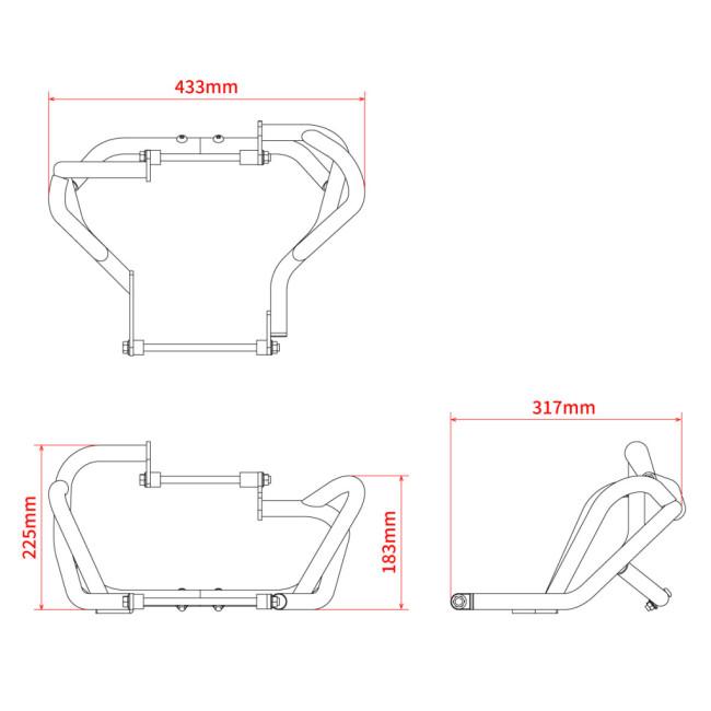 ZETA ジータ パイプエンジンガード セロー 250 トリッカー XT250 XT250X YAMAHA ヤマハ エンジンガード フレーム | ZETA | 09
