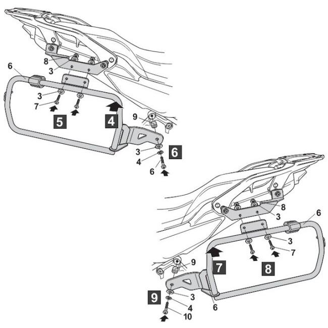 SHAD シャッド 4Pシステムフィッティングキット XL750トランザルプ HONDA ホンダ バッグ・ボックス取り付けステー 車体用バッグ・ケース | SHAD | 07