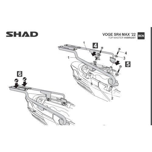 SHAD シャッド トップマスターフィッティングキット SR4 MAX T バッグ・ボックス取り付けステー 車体用バッグ・ケースの画像