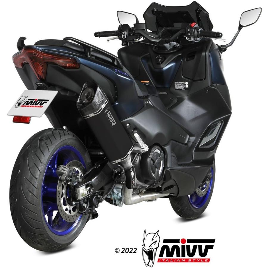 MIVV ミヴ SR-1 フルエキゾーストマフラー 仕様：ブラックステンレス T
