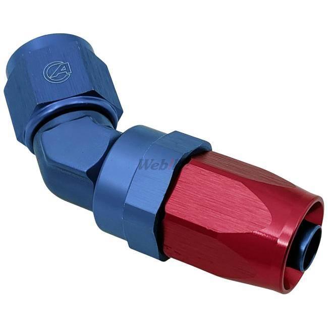 ACTIVE アクティブ 45度フォージフィッティング カラー：ブルー／レッド / サイズ：＃8 オイルクーラーフィッティング・アダプター 冷却関連 エンジン | ACTIVE | 01