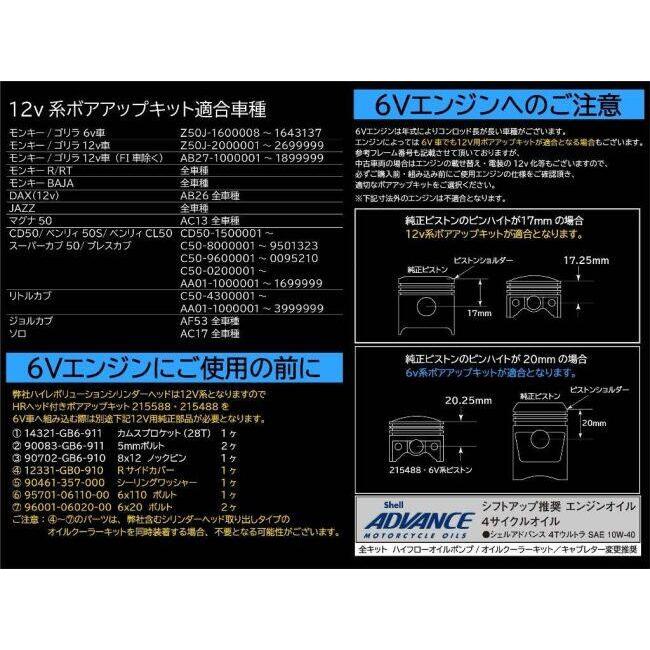 シフトアップ SHIFT UP モンキー88ccハイレボリューション ボアアップ