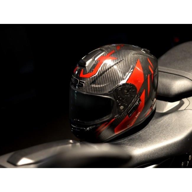 WINS ウインズ A-FORCE RS FLASH typeC カーボン×アイアンレッド［エー・フォース アールエス フラッシュ タイプ シー］ヘルメット サイズ：XS ヘルメット | ウインズジャパン | 05