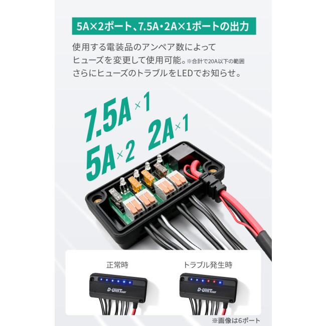 DAYTONA（デイトナ） アクセサリー電源ユニット D-UNIT EASY 4ポート(D