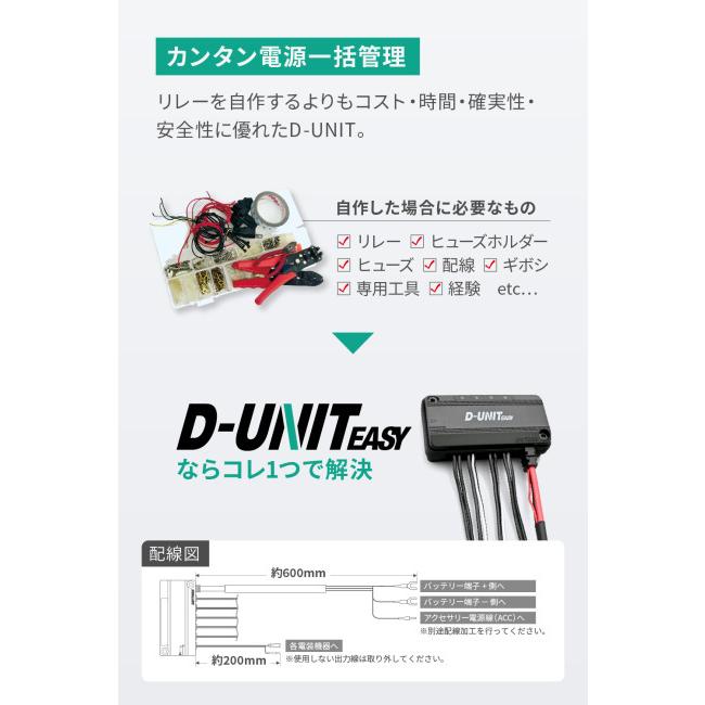 DAYTONA（デイトナ） アクセサリー電源ユニット D-UNIT EASY 4ポート(D