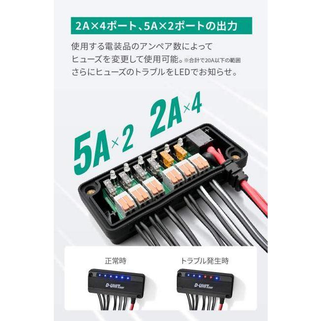 DAYTONA（デイトナ） アクセサリー電源ユニット D-UNIT EASY 6ポート(D