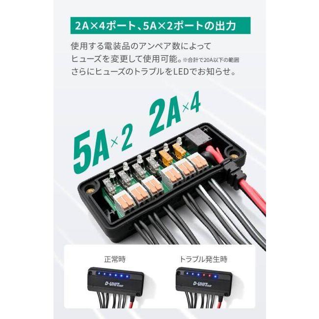 DAYTONA（デイトナ） アクセサリー電源ユニット D-UNIT EASY 6ポート(D