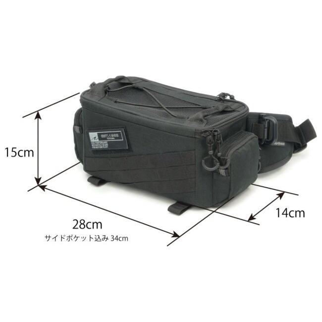 ROUGH＆ROAD ラフ＆ロード コンバットウエストバッグ カラー：ブラック ウエストポーチ・ヒップバッグ バッグ | ラフ＆ロード | 02