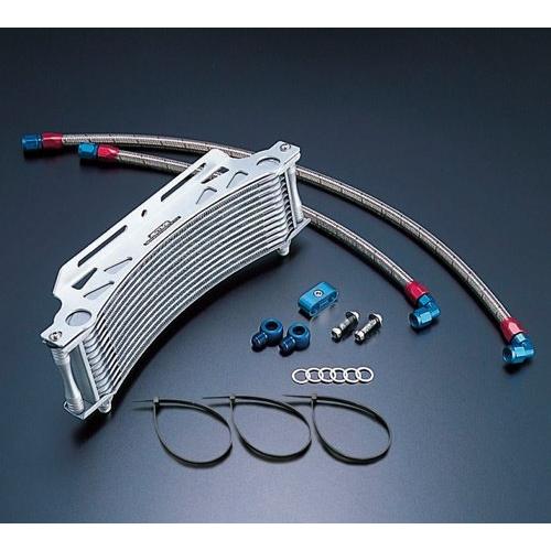 ACTIVE アクティブ オイルクーラーキット ラウンド コアサイズ：9インチ13段 / カラー：シルバー ZRX1200R ZRX1100 KAWASAKI カワサキ オイルクーラー 冷却関連 | ACTIVE