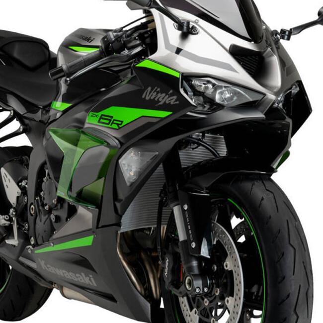 Puig プーチ サイドダウンフォーススポイラーRACE (DOWNFORCE RACE SIDE SPOILERS) カラー：グリーン ZX-6R KAWASAKI カワサキ スポイラー・ウイング 外装 | Puig | 03