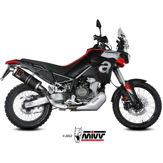 MIVV ミヴ DAKAR スリップオンマフラー 仕様：ブラックステンレス TUAREG 660 APRILIA アプリリア マフラー_1