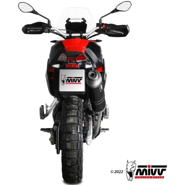 MIVV ミヴ DAKAR スリップオンマフラー 仕様：ブラックステンレス TUAREG 660 APRILIA アプリリア マフラー_2
