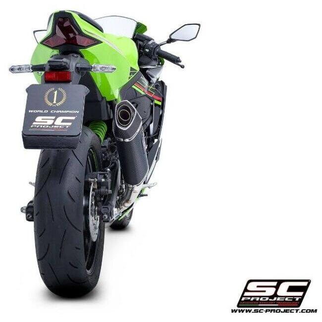 SC-PROJECT SCプロジェクト SC1-S スリップオンサイレンサー 材質：カーボン NINJA ZX-25R SE KAWASAKI カワサキ スリップオンマフラー マフラーの画像