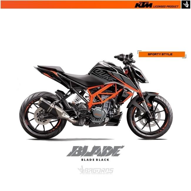 Bagoros Performance バゴロスパフォーマンス デカールフルキット THE BLADE カラー：ブラック DUKE 125 200 250 390 KTM グラフィックキット 外装の画像